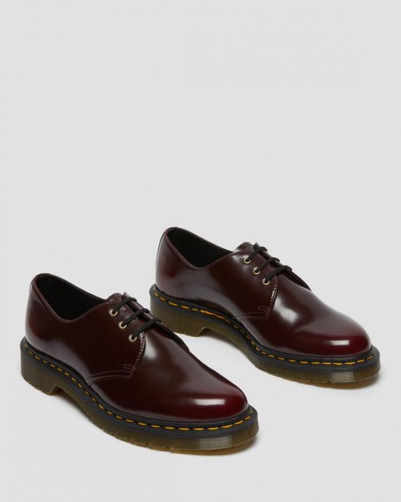 Men's Dr Martens Vegan 1461 Oxford Shoes Pink Red | Australia_Dr93856