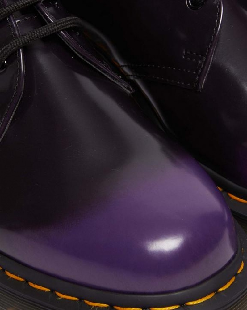 Men's Dr Martens Vegan 1461 Oxford Shoes Black / Purple | Australia_Dr39396