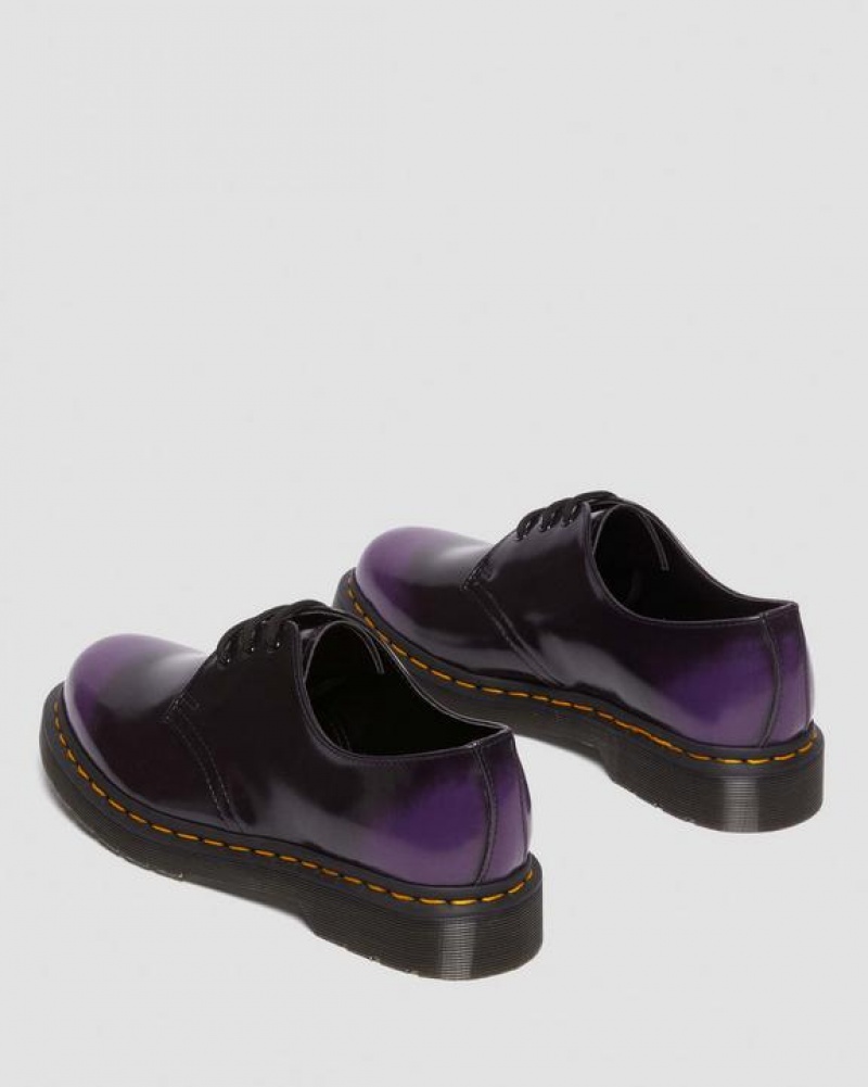 Men's Dr Martens Vegan 1461 Oxford Shoes Black / Purple | Australia_Dr39396