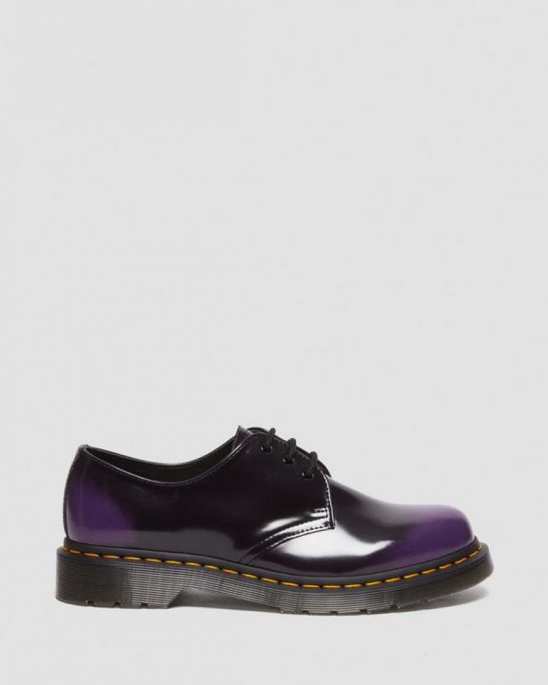 Men's Dr Martens Vegan 1461 Oxford Shoes Black / Purple | Australia_Dr39396