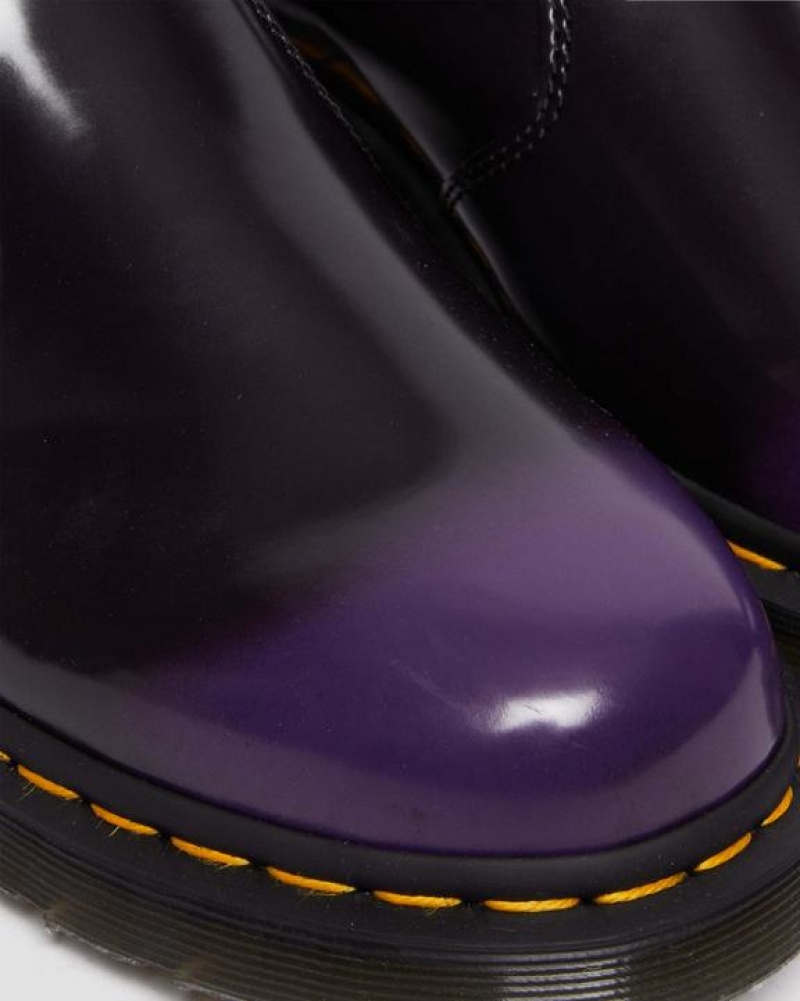 Men's Dr Martens Vegan 2976 Chelsea Boots Black / Purple | Australia_Dr35525