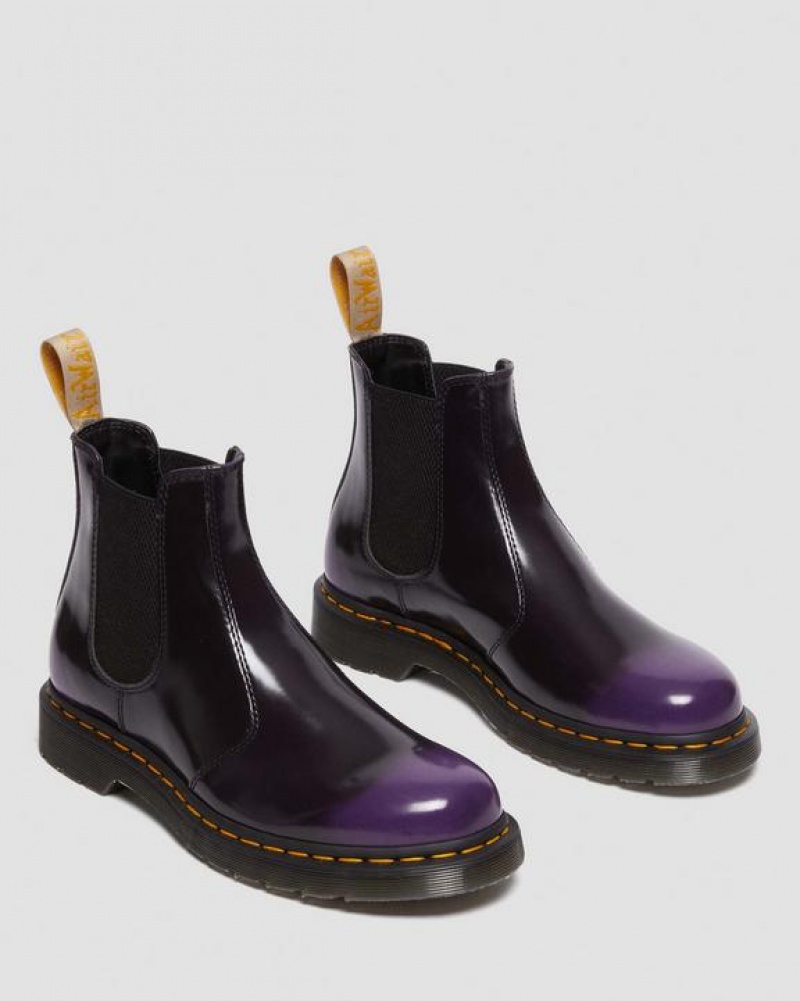 Men's Dr Martens Vegan 2976 Chelsea Boots Black / Purple | Australia_Dr35525