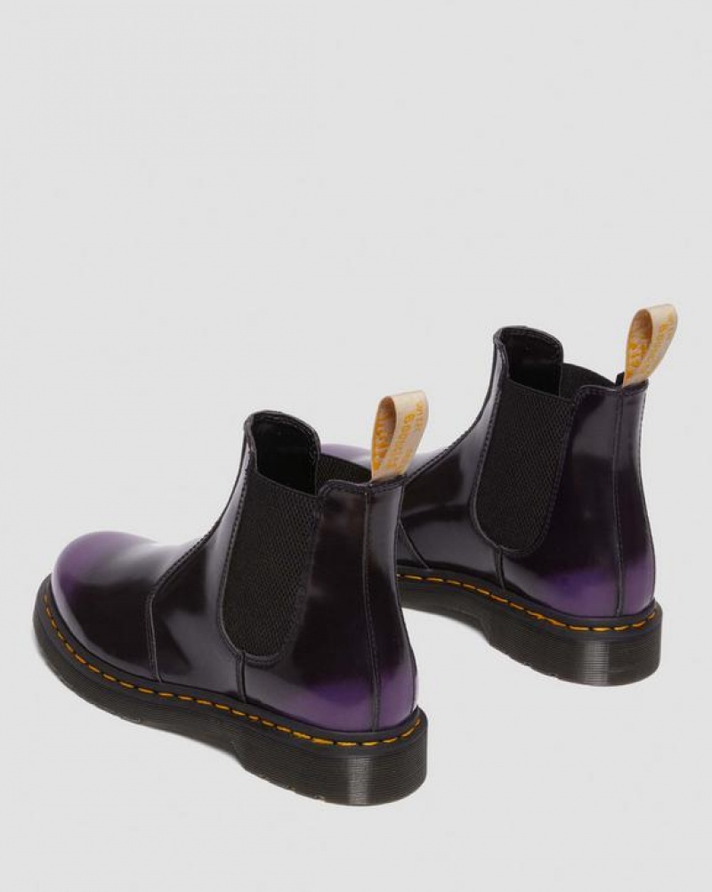 Men's Dr Martens Vegan 2976 Chelsea Boots Black / Purple | Australia_Dr35525