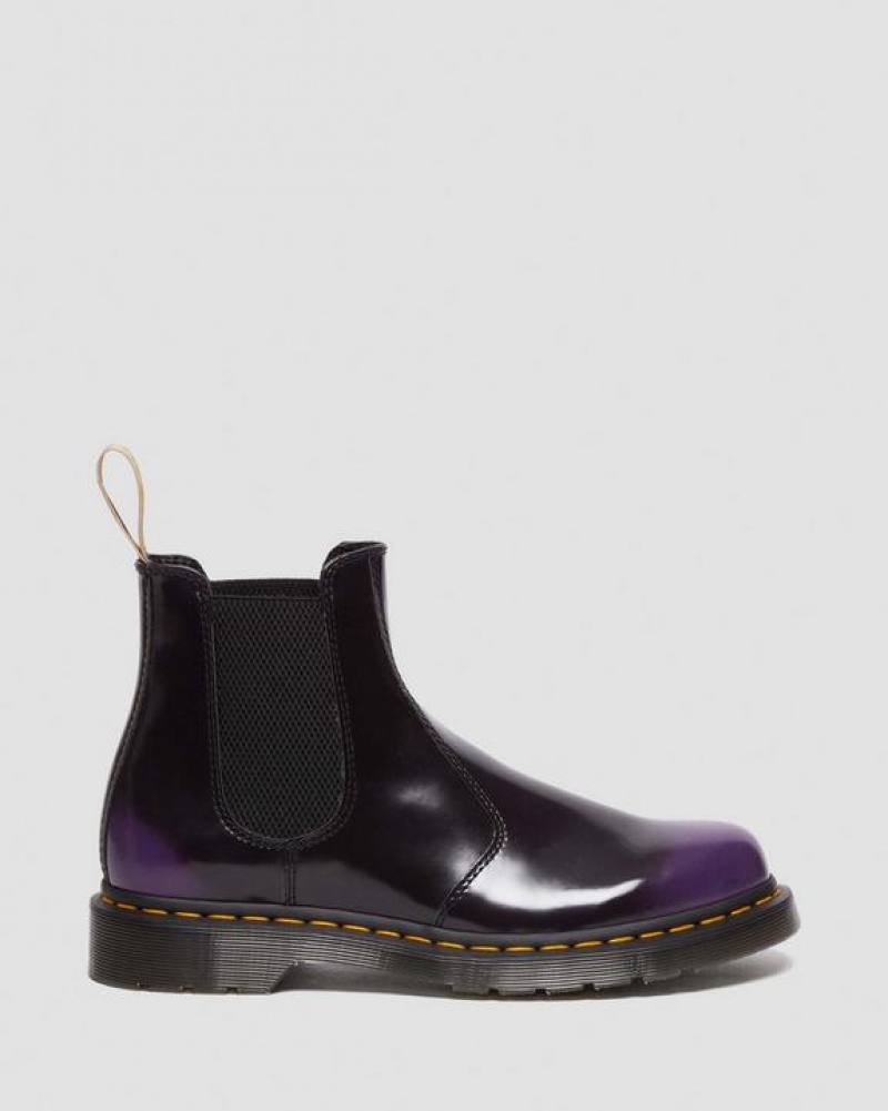 Men's Dr Martens Vegan 2976 Chelsea Boots Black / Purple | Australia_Dr35525