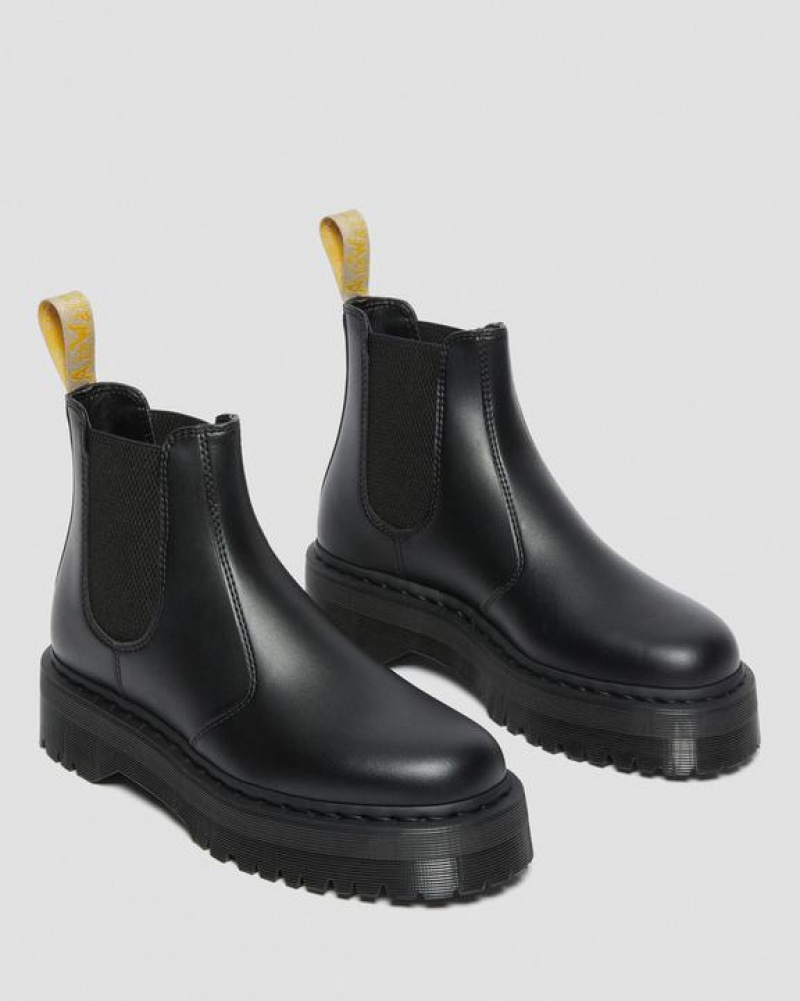 Men's Dr Martens Vegan 2976 Felix Platform Chelsea Boots Black | Australia_Dr22390