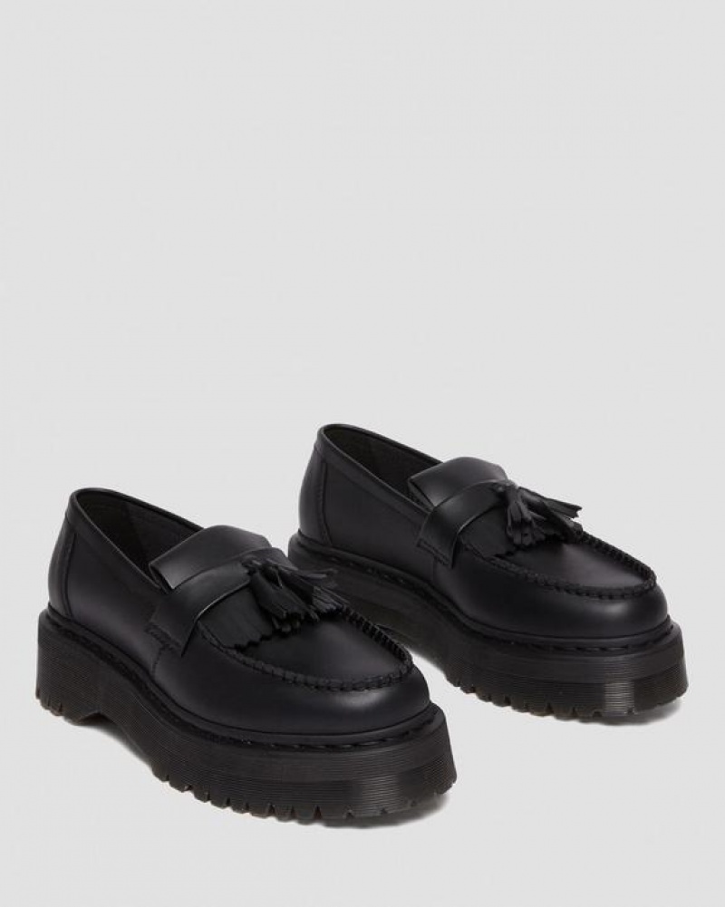 Men's Dr Martens Vegan Adrian Felix Tassel Shoes Black | Australia_Dr81575