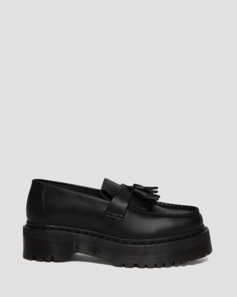 Men's Dr Martens Vegan Adrian Felix Tassel Shoes Black | Australia_Dr81575