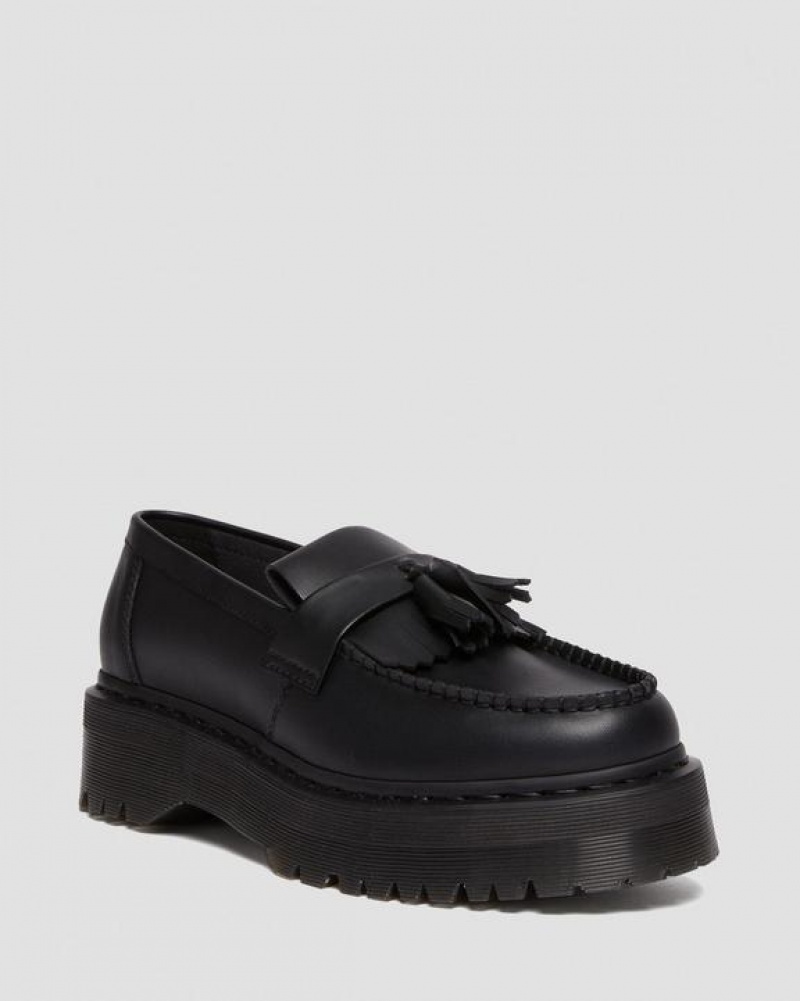 Men\'s Dr Martens Vegan Adrian Felix Tassel Shoes Black | Australia_Dr81575