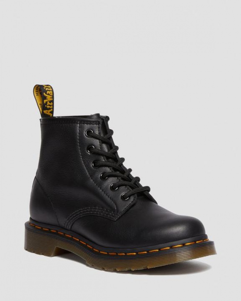 Women\'s Dr Martens 101 Virginia Leather Ankle Boots Black | Australia_Dr60153