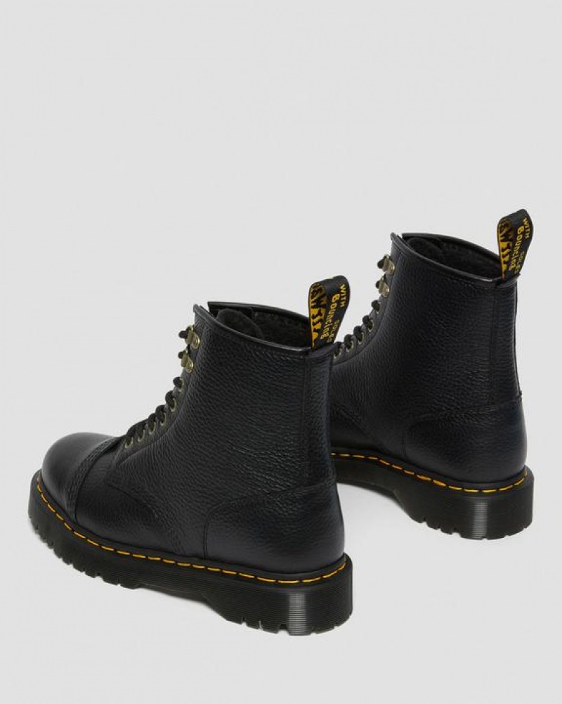 Women's Dr Martens 1460 Bex Fleece-Lined Leather Lace Up Boots Black | Australia_Dr54100