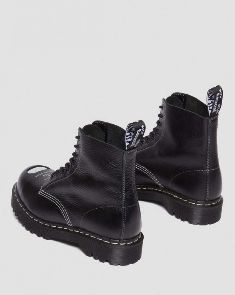 Women's Dr Martens 1460 Pascal Bex Exposed Steel Toe Lace Up Boots Black | Australia_Dr19741