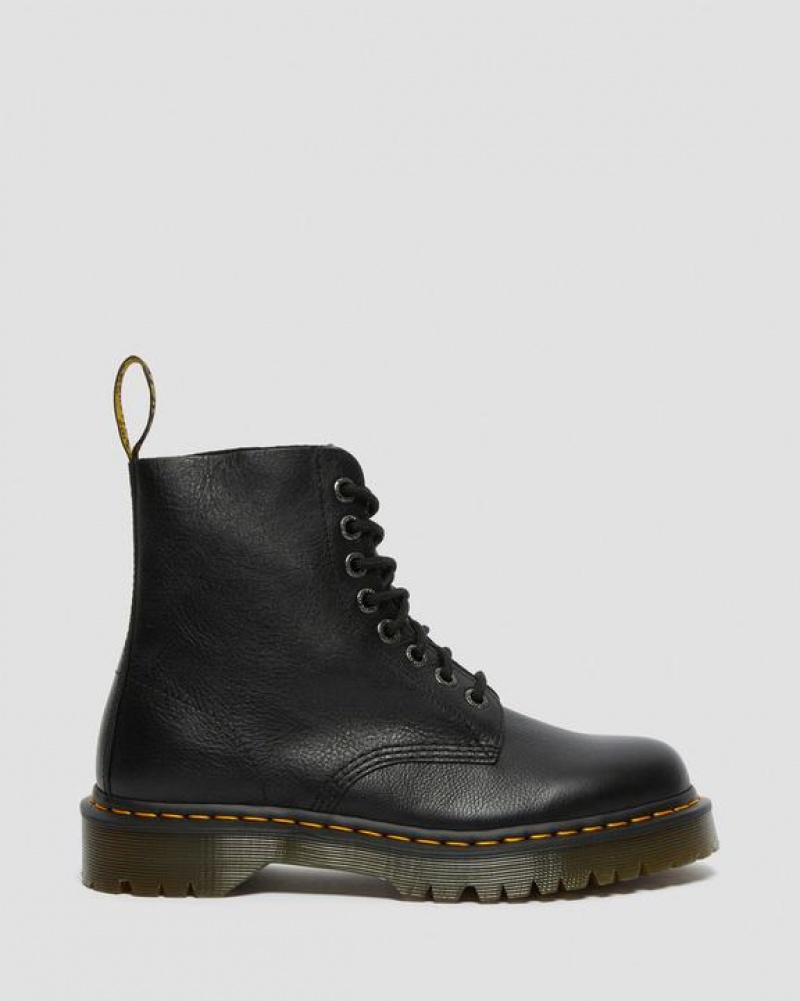 Women's Dr Martens 1460 Pascal Bex Pisa Leather Lace Up Platform Shoes Black | Australia_Dr59051