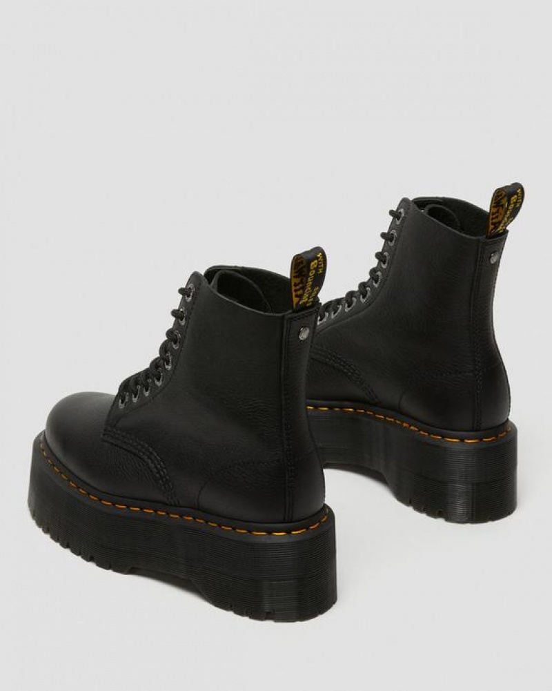 Women's Dr Martens 1460 Pascal Max Leather Platform Boots Black | Australia_Dr16041