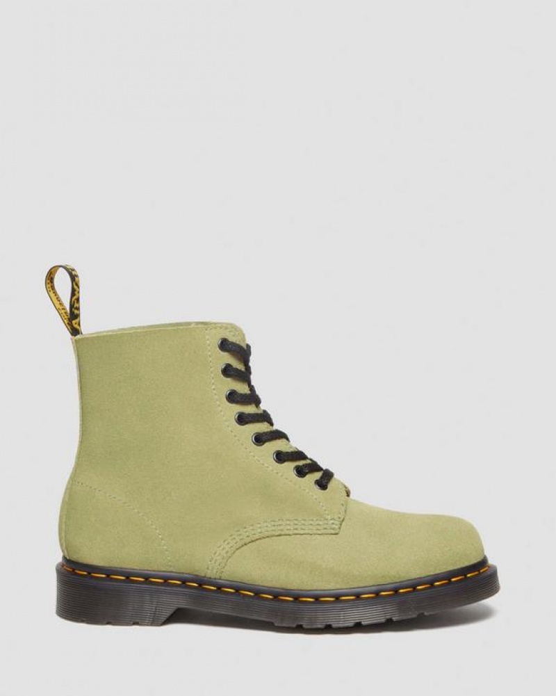 Women's Dr Martens 1460 Pascal Suede Lace Up Boots Olive | Australia_Dr74754