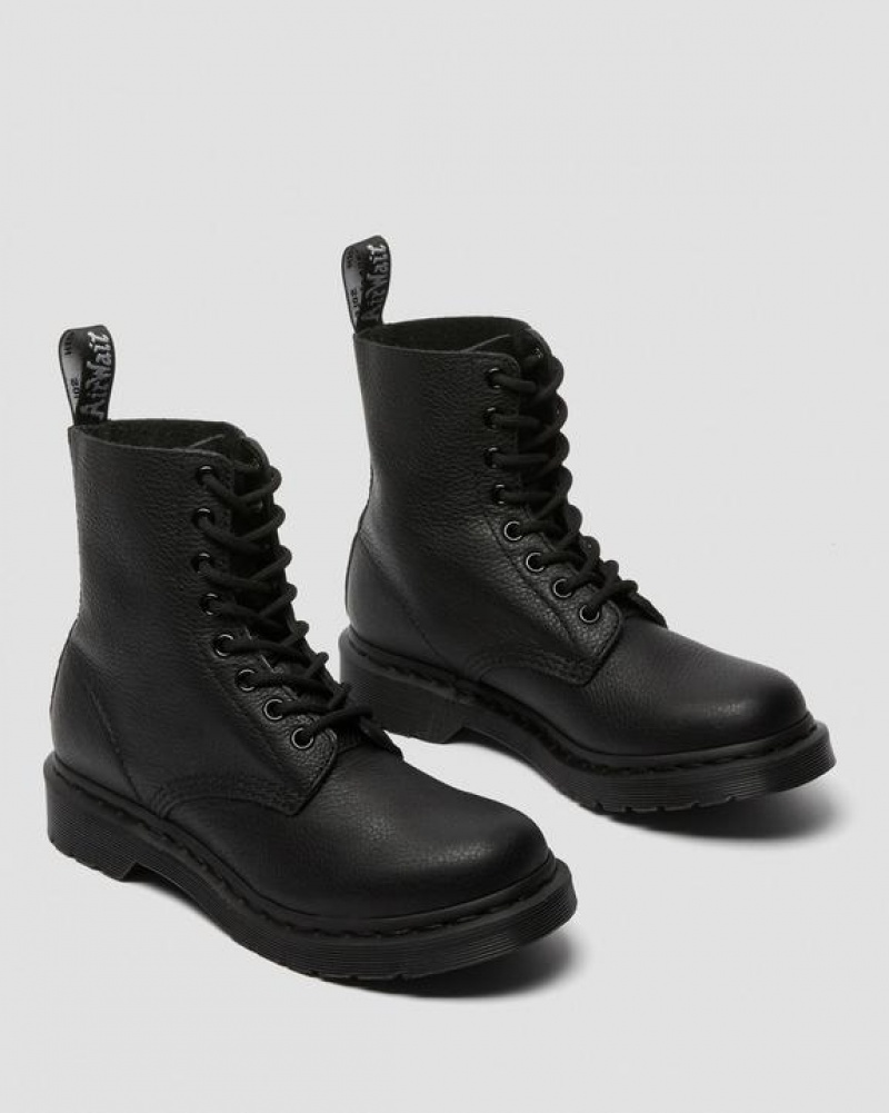 Women's Dr Martens 1460 Pascal Women's Mono Lace Up Boots Black | Australia_Dr75759