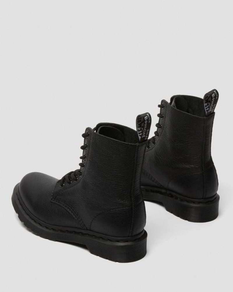 Women's Dr Martens 1460 Pascal Women's Mono Lace Up Boots Black | Australia_Dr75759