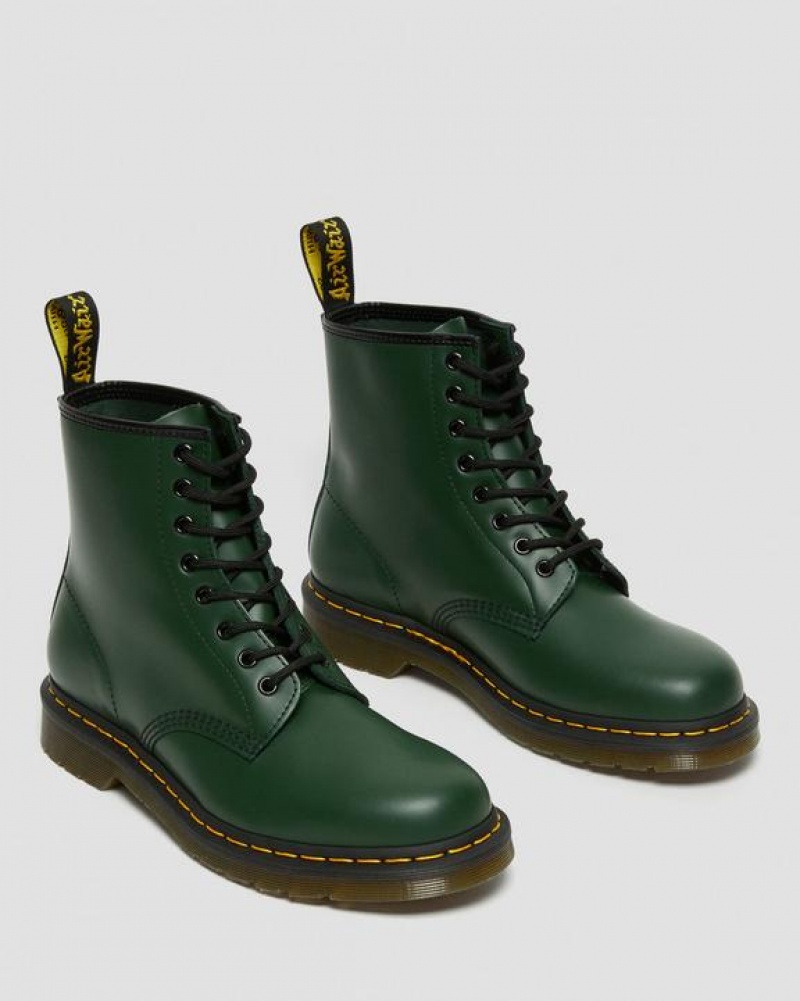 Women's Dr Martens 1460 Smooth Leather Lace Up Boots Green | Australia_Dr85078