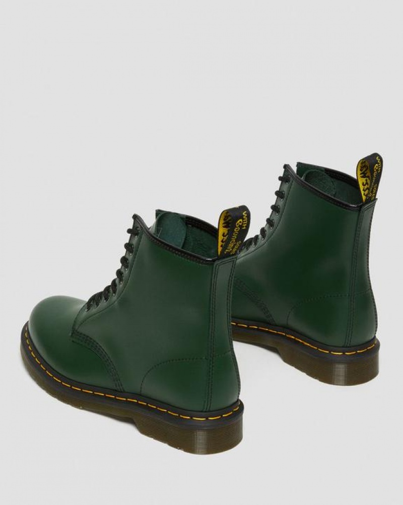 Women's Dr Martens 1460 Smooth Leather Lace Up Boots Green | Australia_Dr85078