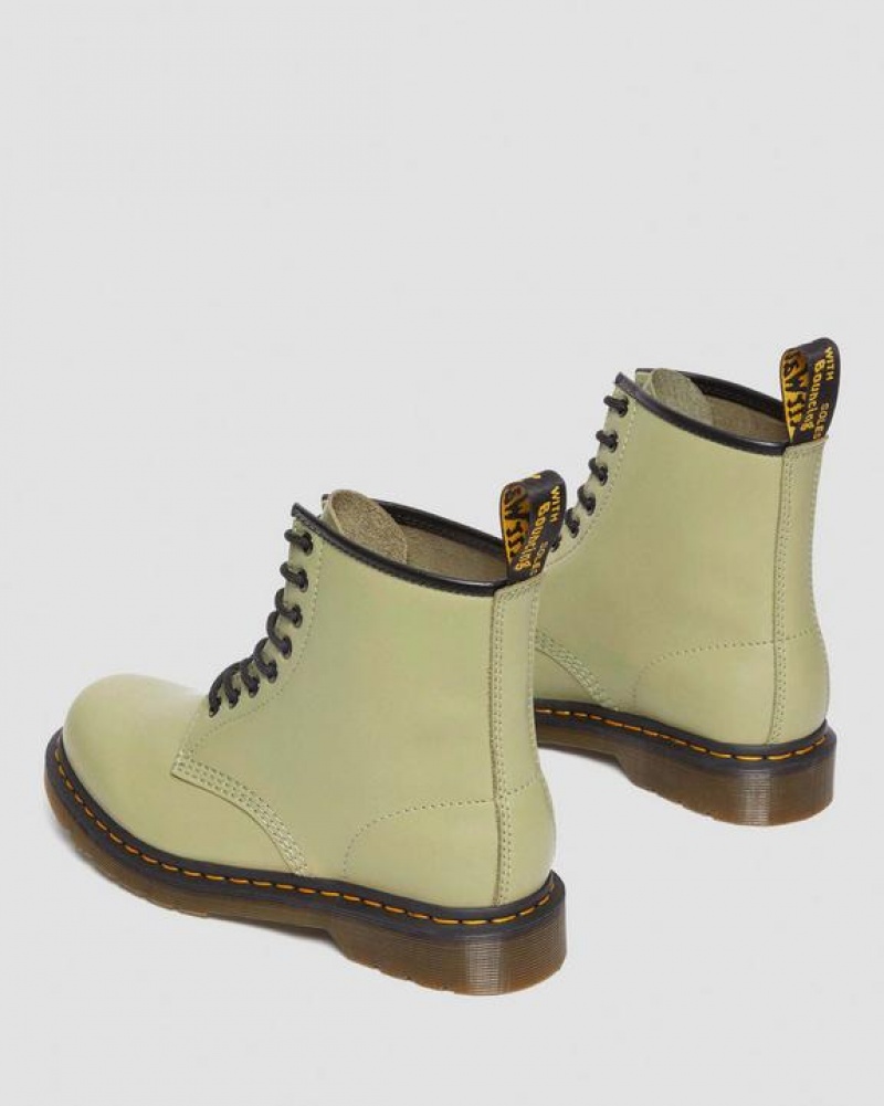 Women's Dr Martens 1460 Smooth Leather Lace Up Boots Olive | Australia_Dr78639