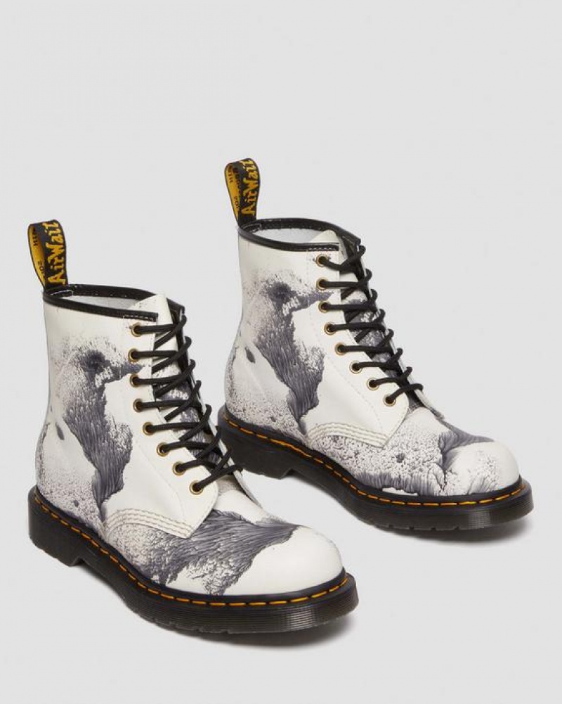 Women's Dr Martens 1460 Tate 'Decalcomania' Backhand Leather Lace Up Boots Multicolor | Australia_Dr71880