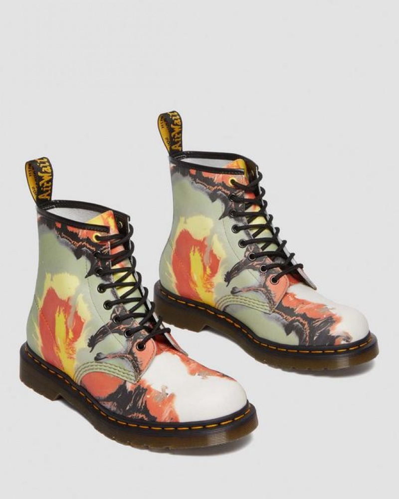 Women's Dr Martens 1460 Tate 'Volcanic Flare' Leather Lace Up Boots Multicolor | Australia_Dr54133