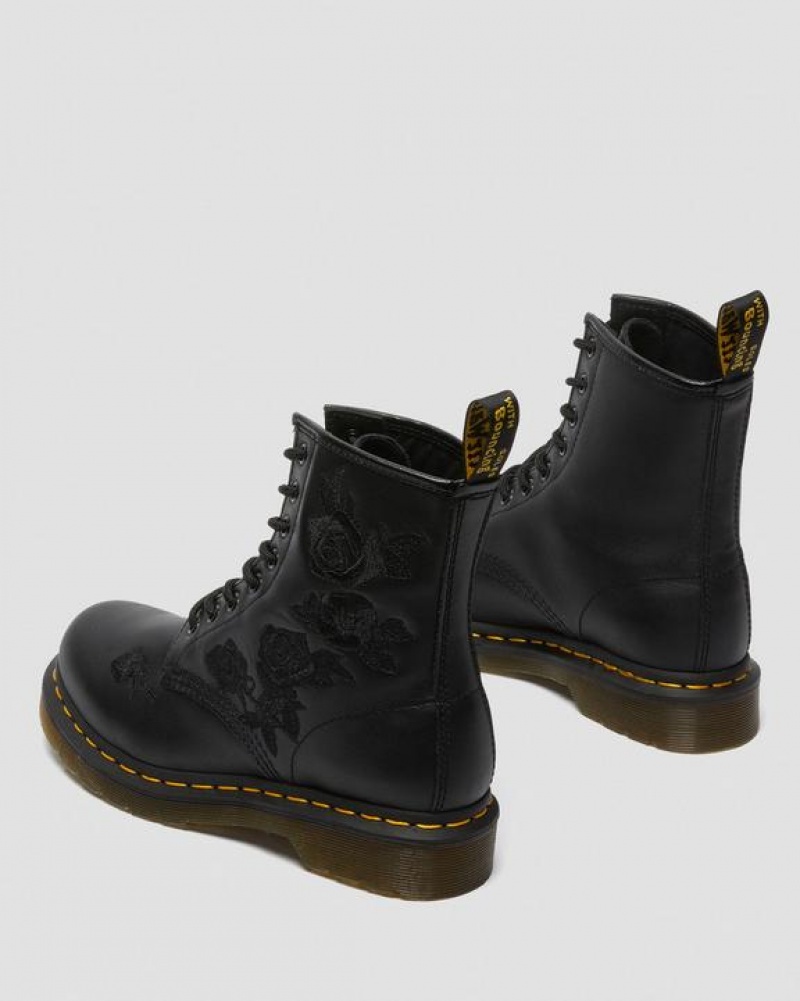 Women's Dr Martens 1460 Vonda Mono Women's Floral Boots Black | Australia_Dr90450