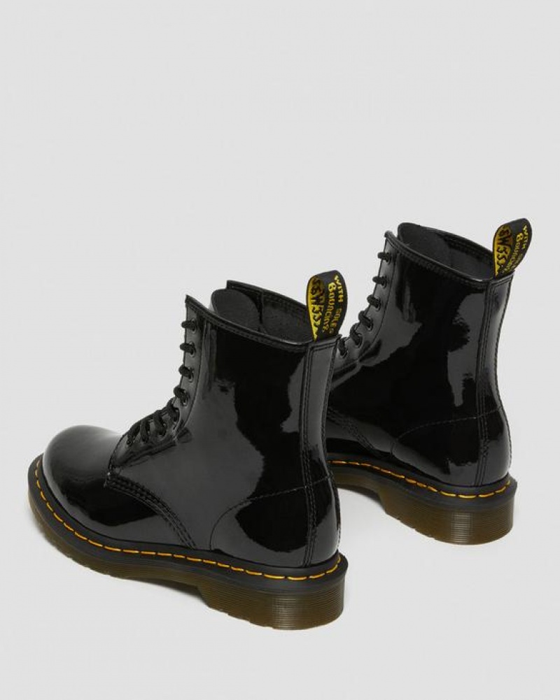 Women's Dr Martens 1460 Women's Patent Leather Lace Up Boots Black | Australia_Dr58193