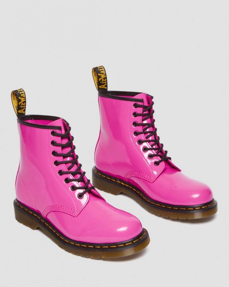 Women's Dr Martens 1460 Women's Patent Leather Lace Up Boots Pink | Australia_Dr59353