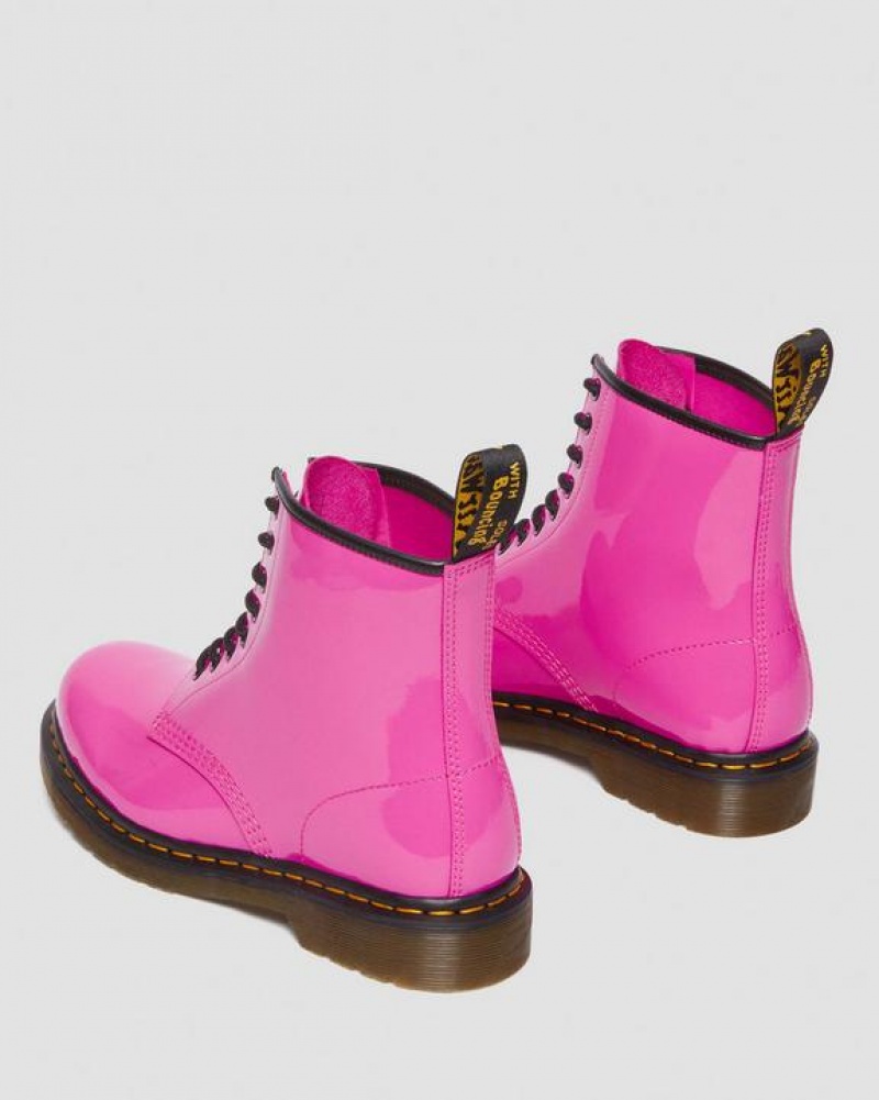 Women's Dr Martens 1460 Women's Patent Leather Lace Up Boots Pink | Australia_Dr59353