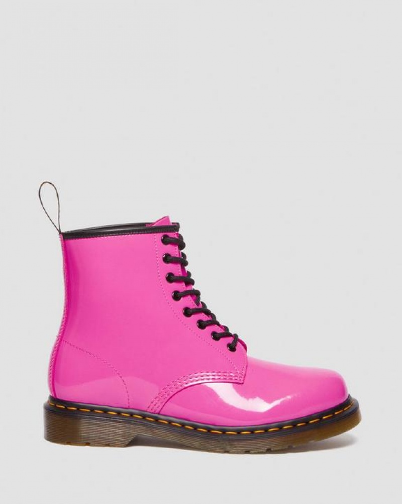 Women's Dr Martens 1460 Women's Patent Leather Lace Up Boots Pink | Australia_Dr59353