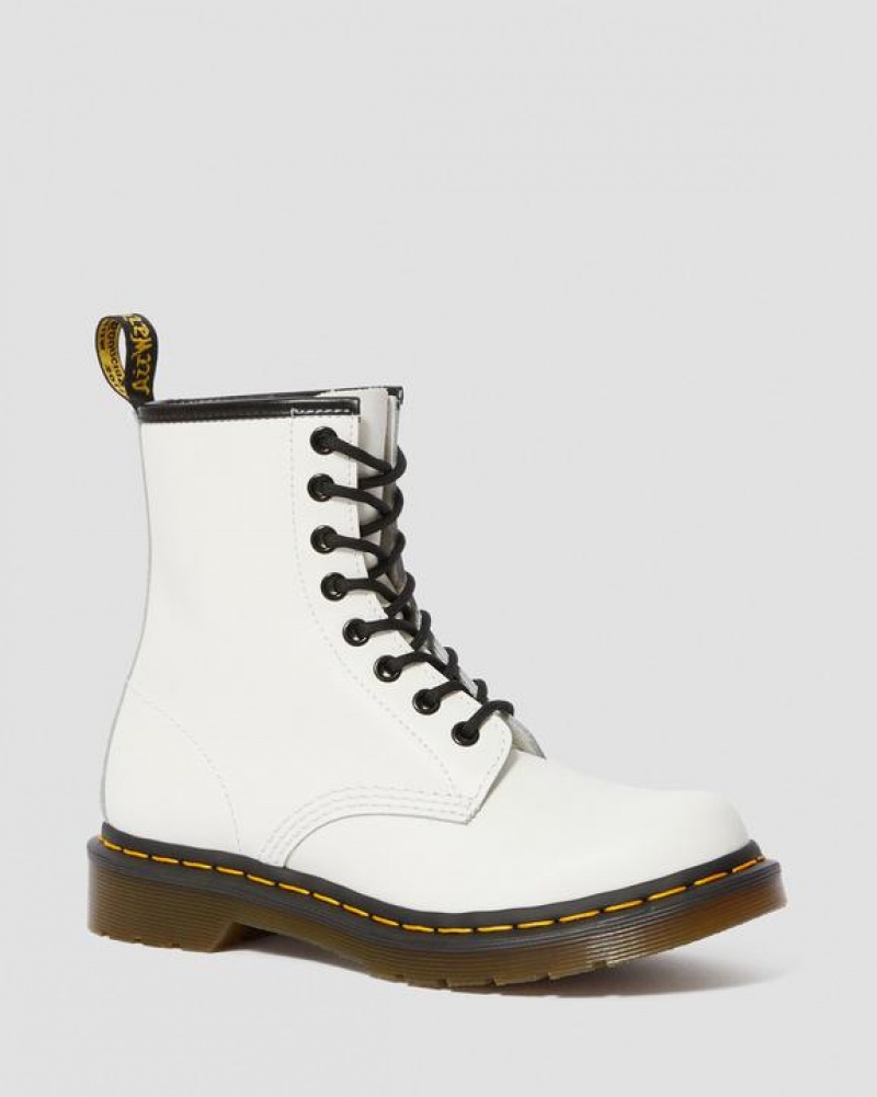 Women\'s Dr Martens 1460 Women's Smooth Leather Lace Up Boots White | Australia_Dr56941