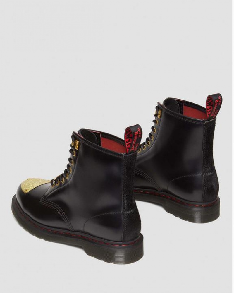 Women's Dr Martens 1460 Year of the Dragon Leather Lace Up Boots Black / Red | Australia_Dr38539