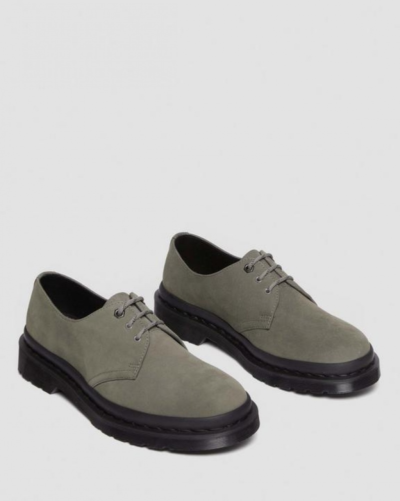 Women's Dr Martens 1461 Milled Nubuck Oxford Shoes Grey | Australia_Dr53627