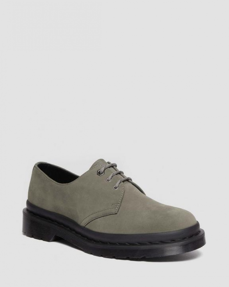 Women\'s Dr Martens 1461 Milled Nubuck Oxford Shoes Grey | Australia_Dr53627