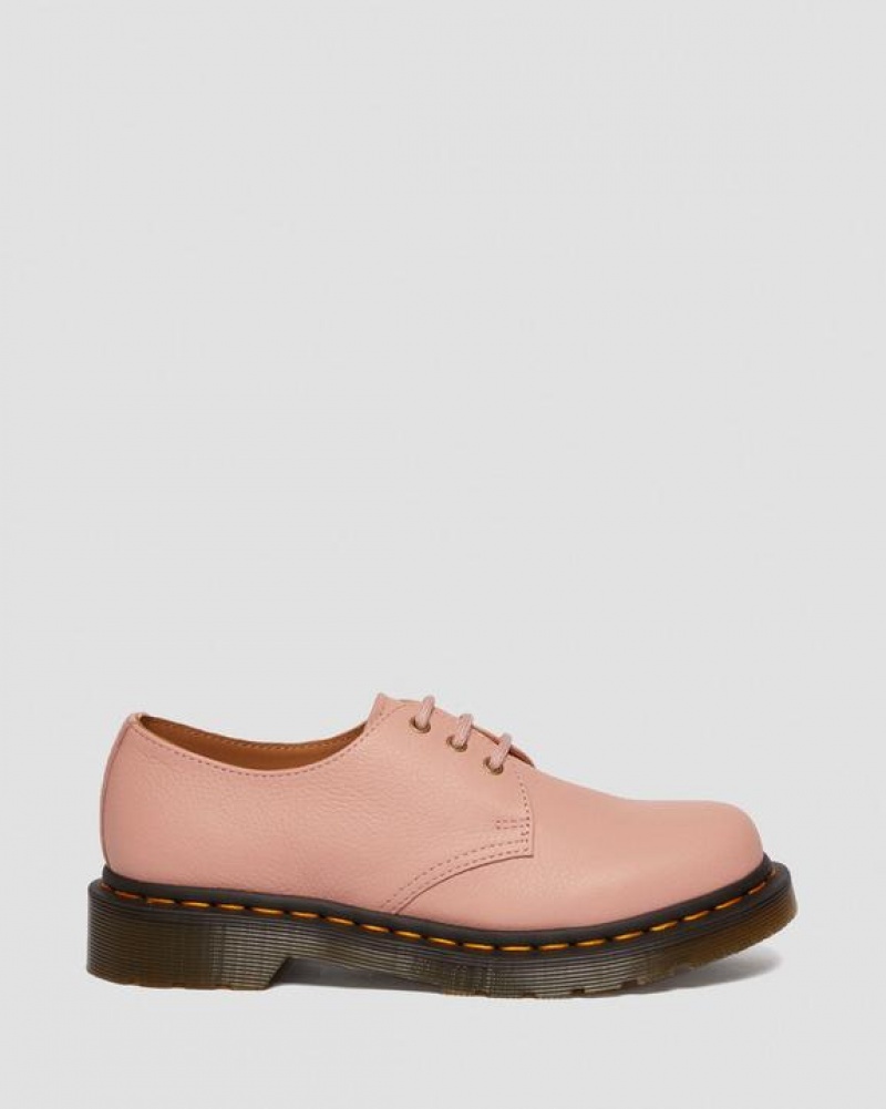 Women's Dr Martens 1461 Women's Virginia Leather Oxford Shoes Coral Beige | Australia_Dr65411