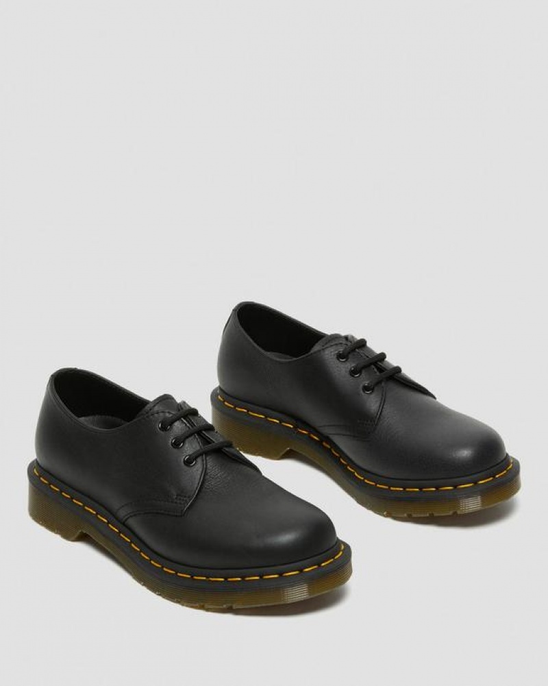 Women's Dr Martens 1461 Women's Virginia Leather Oxford Shoes Black | Australia_Dr47961