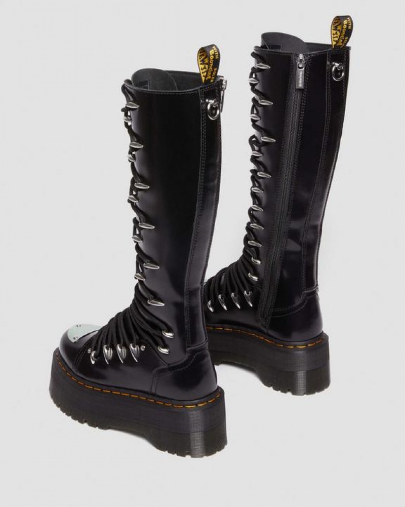 Women's Dr Martens 1B60 Max Lace Up Knee High Platform Boots Black | Australia_Dr62898