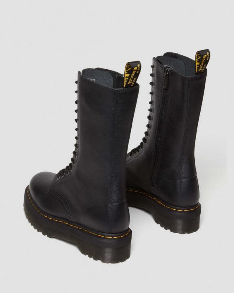 Women's Dr Martens 1B99 Pisa Leather Mid Calf Lace Up Boots Black | Australia_Dr57311