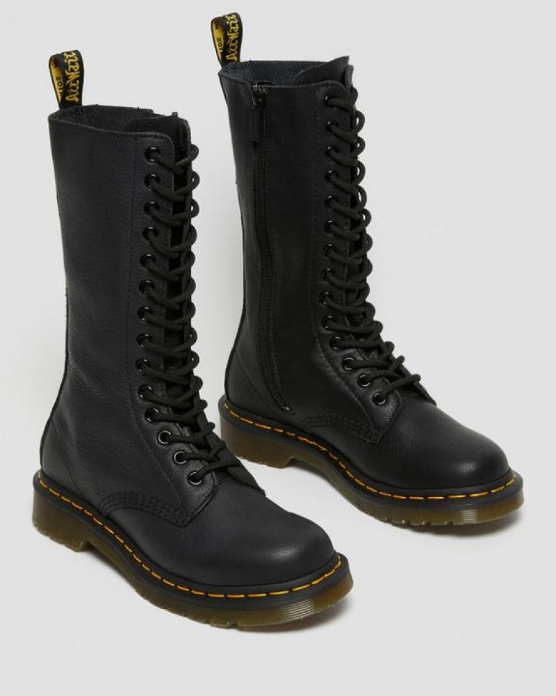 Women's Dr Martens 1B99 Virginia Leather Mid Calf Boots Black | Australia_Dr19823