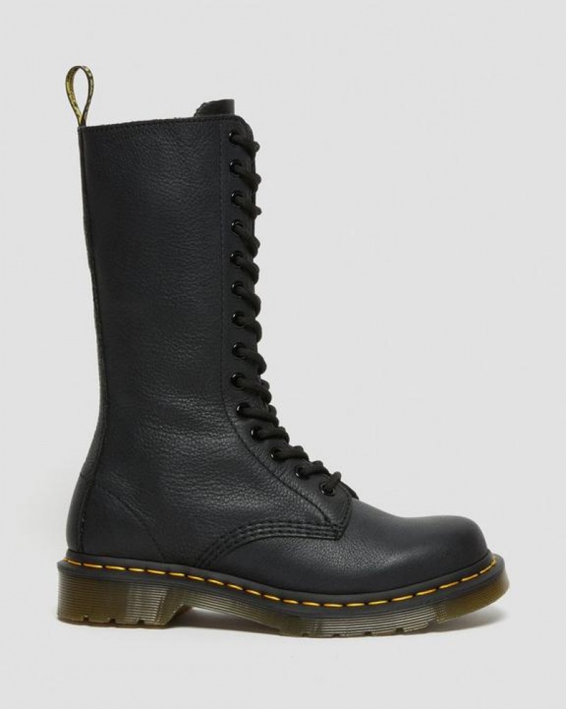 Women's Dr Martens 1B99 Virginia Leather Mid Calf Boots Black | Australia_Dr19823