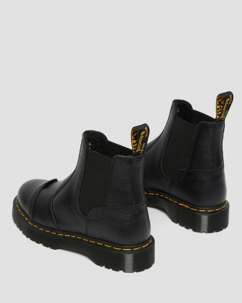 Women's Dr Martens 2976 Bex Fleece-Lined Platform Chelsea Boots Black | Australia_Dr31504