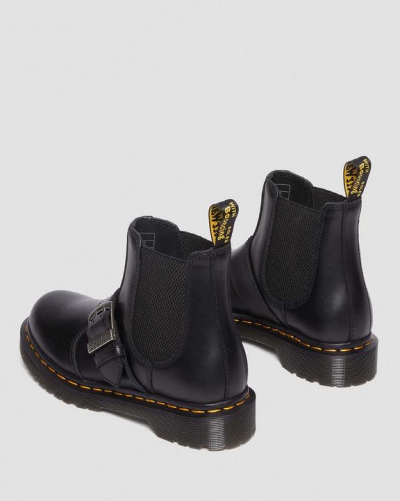 Women's Dr Martens 2976 Buckle Pull Up Leather Chelsea Boots Black | Australia_Dr19846