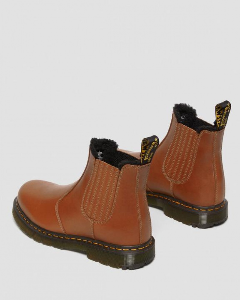 Women's Dr Martens 2976 DM's Wintergrip Leather Chelsea Boots Brown | Australia_Dr55792