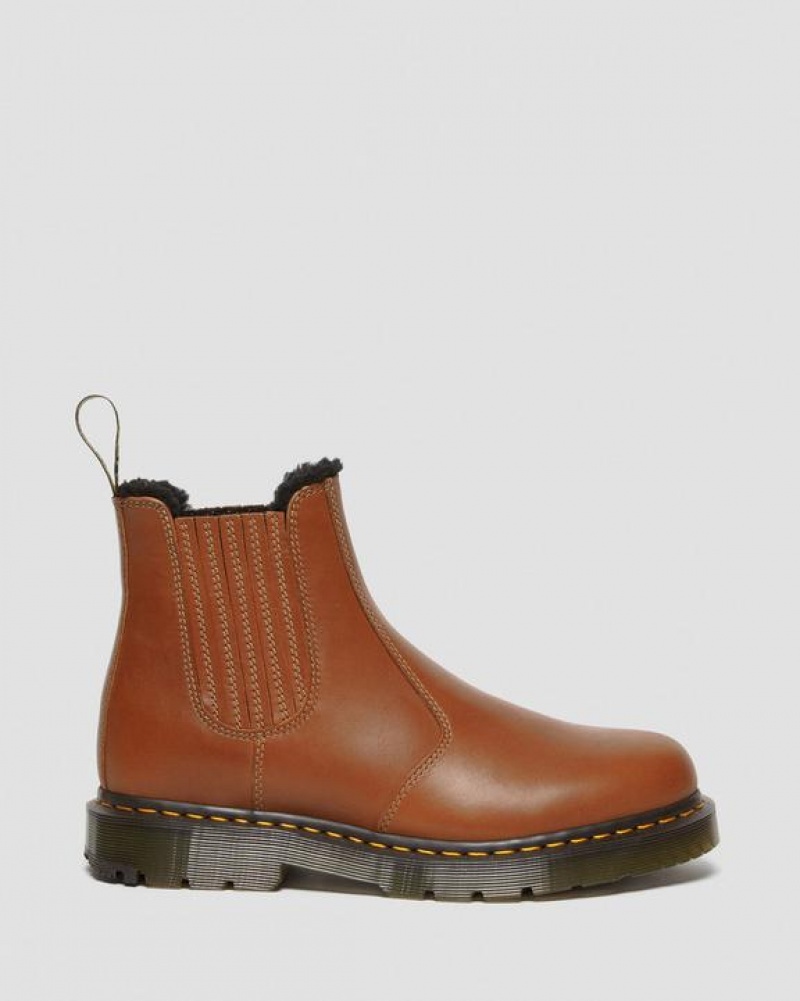 Women's Dr Martens 2976 DM's Wintergrip Leather Chelsea Boots Brown | Australia_Dr55792