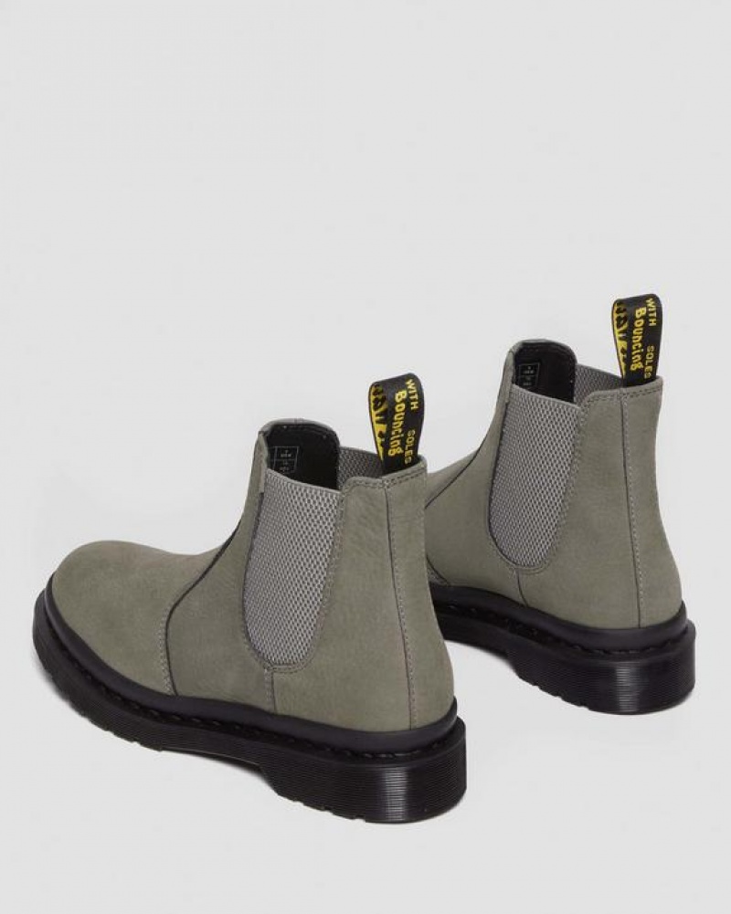 Women's Dr Martens 2976 Milled Nubuck Chelsea Boots Grey | Australia_Dr71270