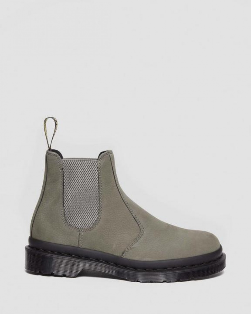 Women's Dr Martens 2976 Milled Nubuck Chelsea Boots Grey | Australia_Dr71270