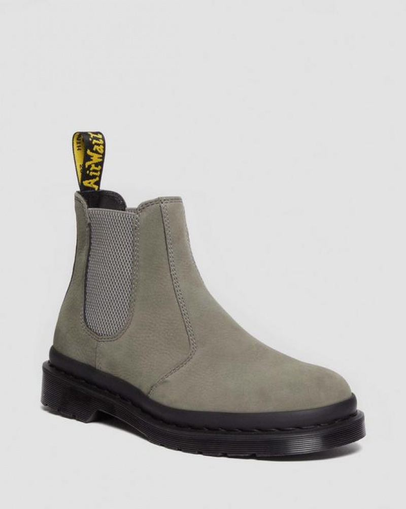 Women\'s Dr Martens 2976 Milled Nubuck Chelsea Boots Grey | Australia_Dr71270