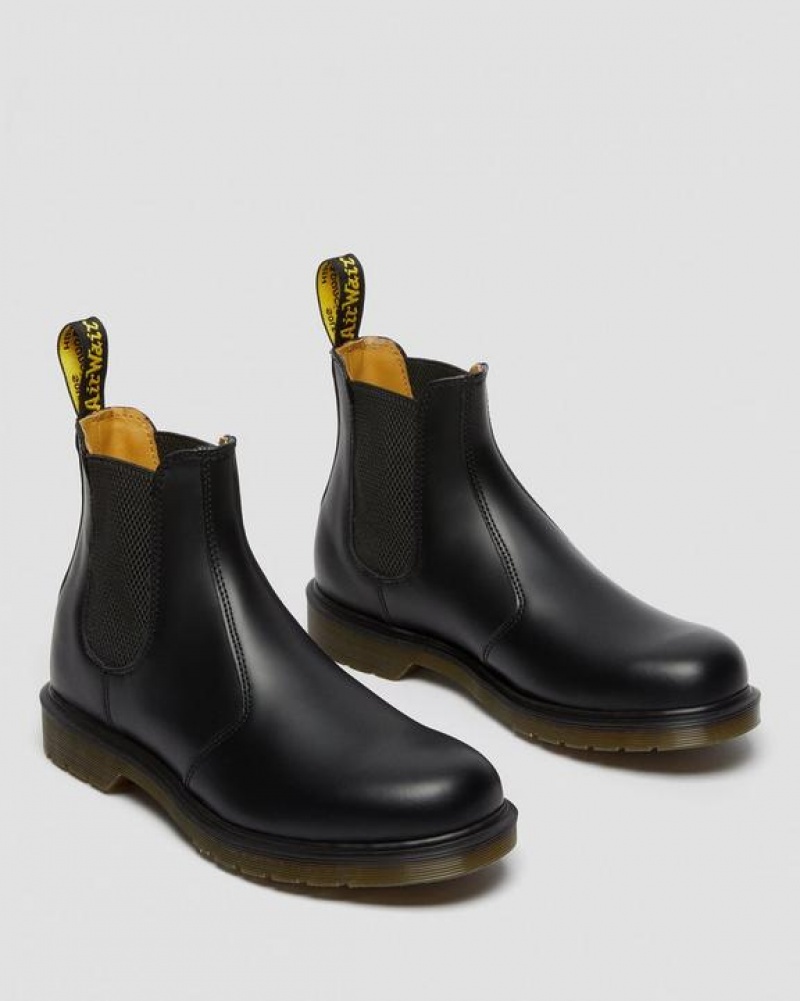 Women's Dr Martens 2976 Smooth Leather Chelsea Boots Black | Australia_Dr35158