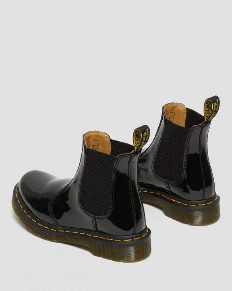 Women's Dr Martens 2976 Women's Patent Leather Chelsea Boots Black | Australia_Dr10426