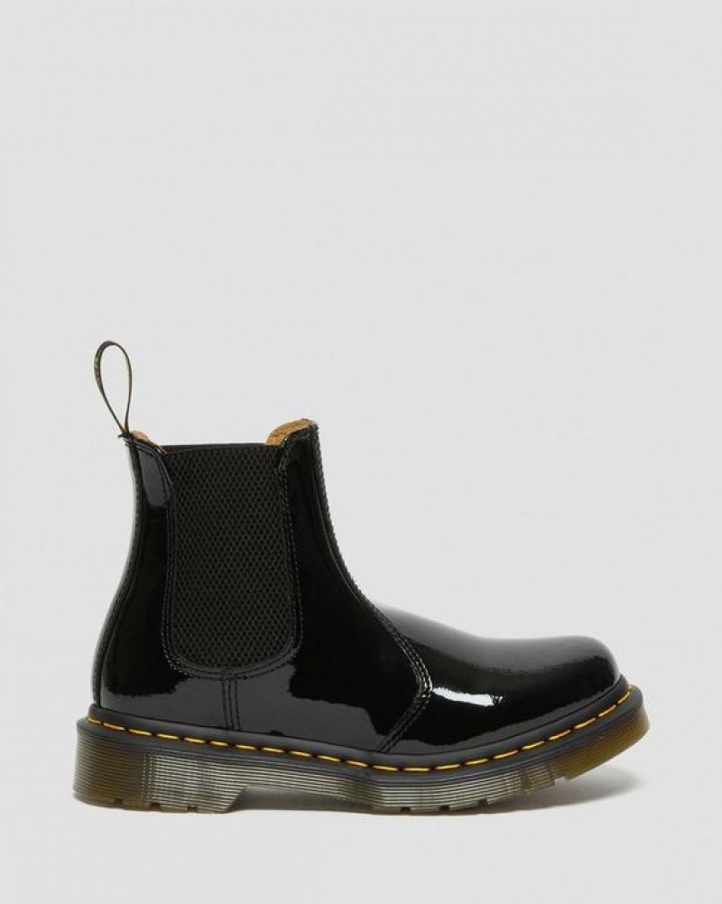 Women's Dr Martens 2976 Women's Patent Leather Chelsea Boots Black | Australia_Dr10426